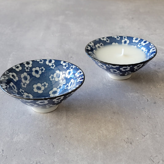 Blue and White Chinese Teacup Candle